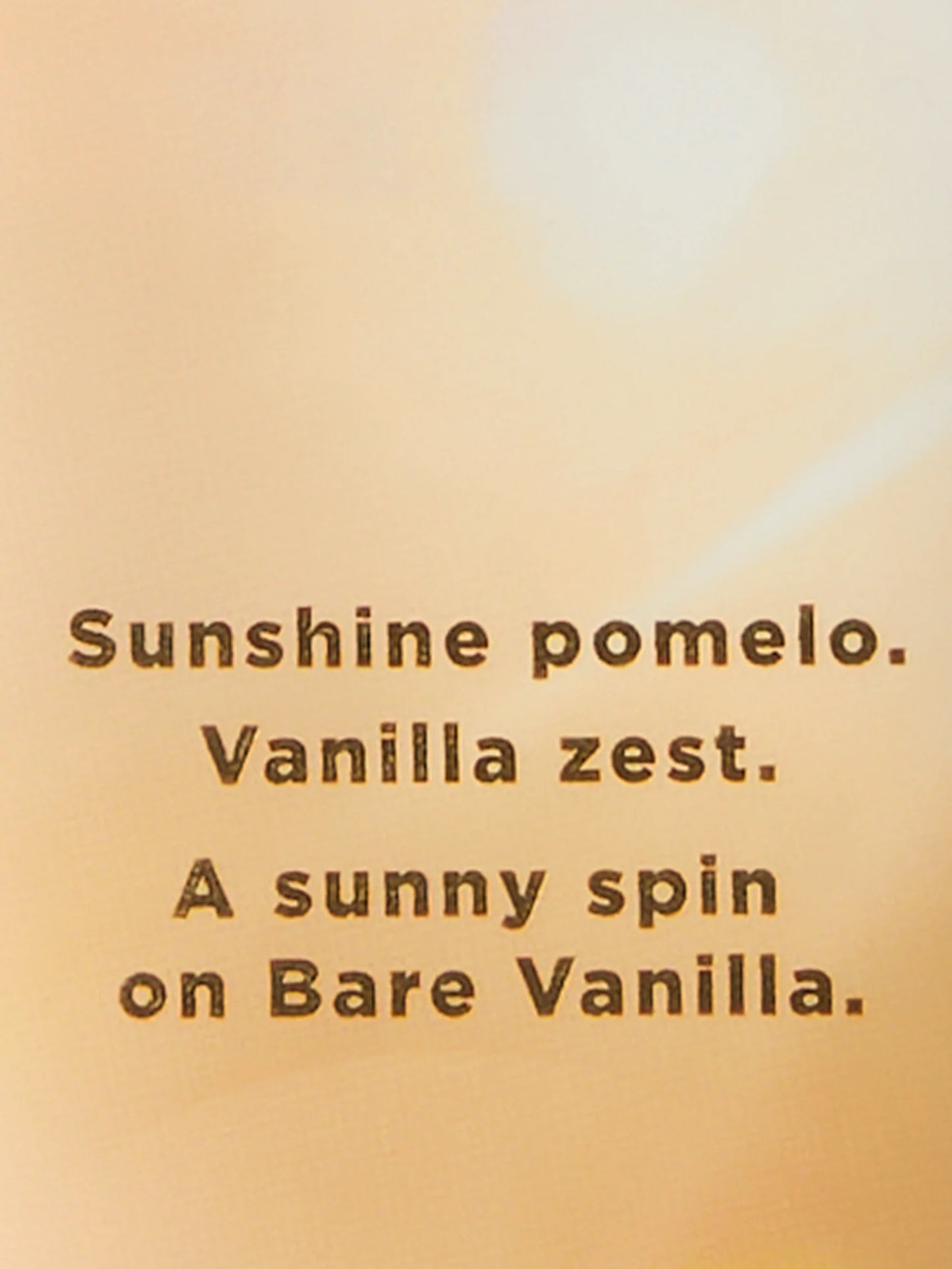 VICTORIA'S SECRET BARE VANILLA SOL BODY LOTION