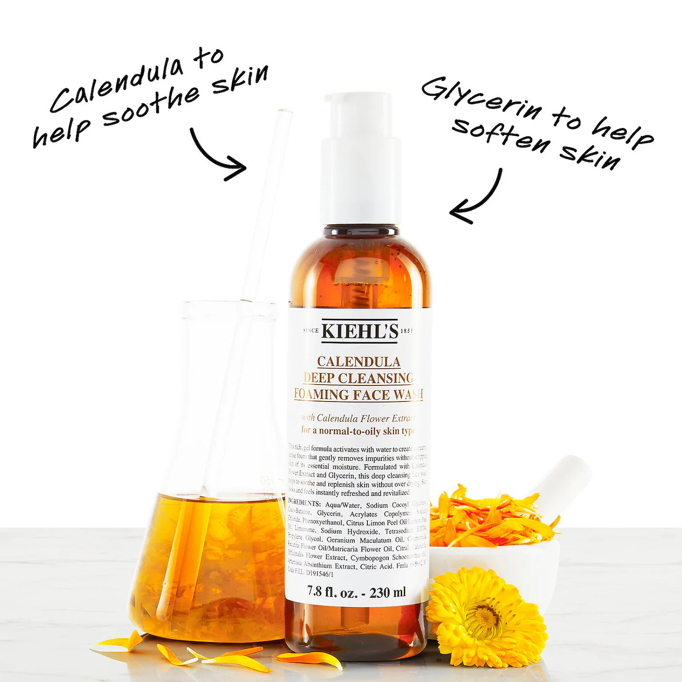 KIEHL'S CALENDULA DEEP CLEANSING FOAMING FACE WASH