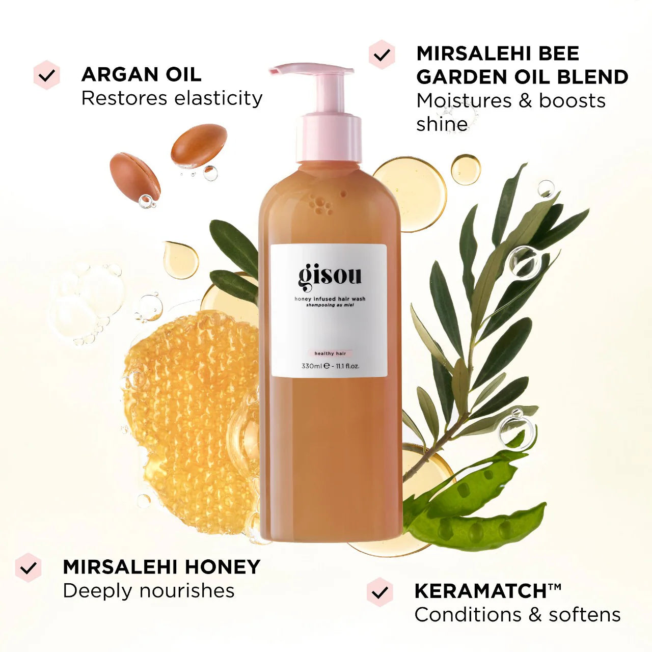 GISOU HONEY INFUSED HAIR WASH 330ML