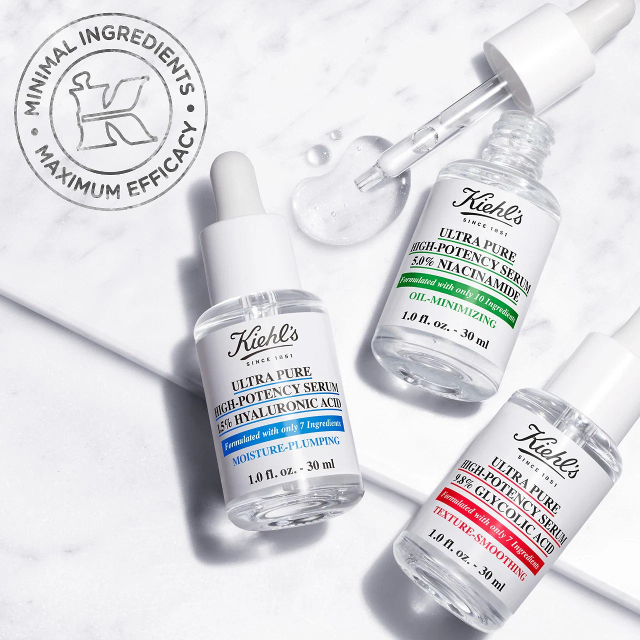 KIEHL'S ULTRA PURE 5.0% NIACINAMIDE OIL-MINIMISING HIGH-POTENCY SERUM 30ML