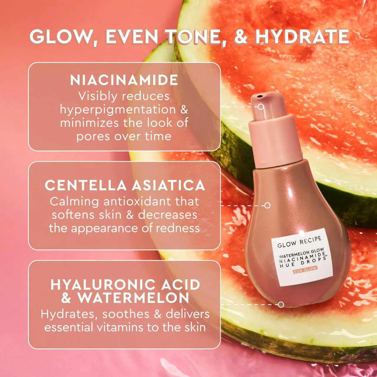 GLOW RECIPE WATERMELON GLOW NIACINAMIDE HUE DROPS 40ML