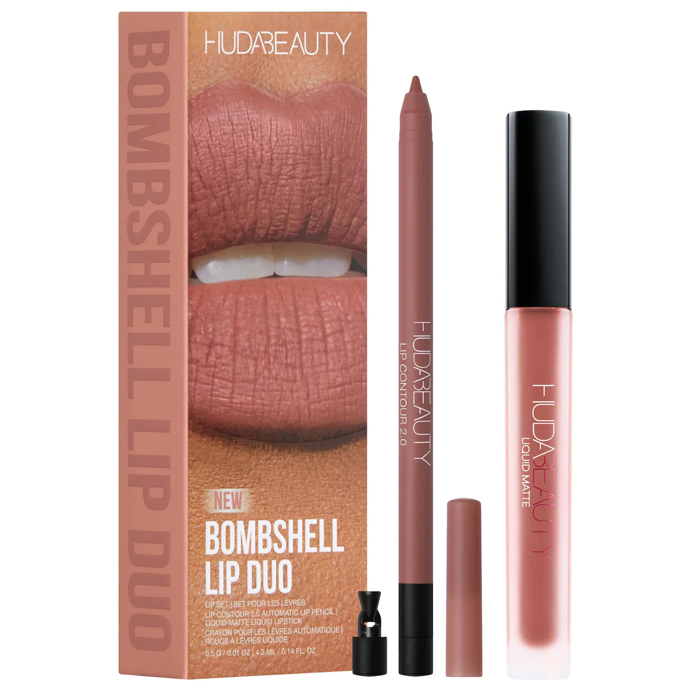 HUDA BEAUTY BOMBSHELL LIP DUO SET